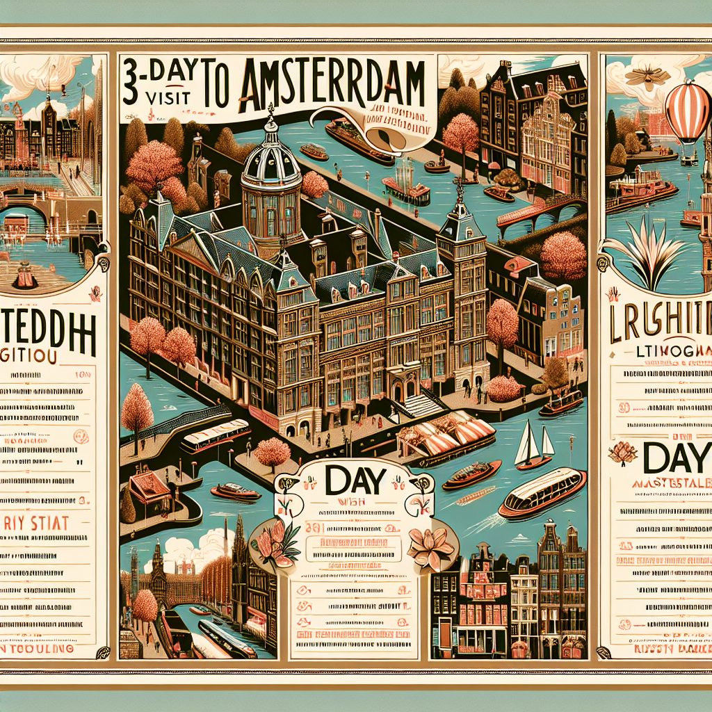 Amsterdam Travel Itinerary 3 Days For Luxury Travel And City Highlights